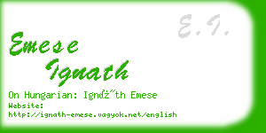 emese ignath business card